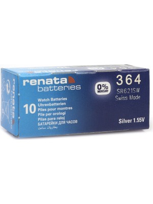 Renas Store Renata 364 SR621SW 1.55V Alkalin Saat Pili 10 Adet