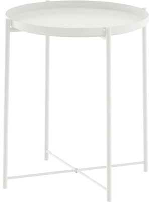 IKEA Gladom Beyaz 45X53 cm Tepsili Sehpa