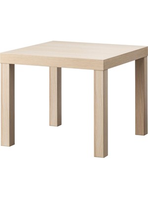 IKEA Lack Ağartılmış Meşe Görünümlü 55X55 cm Yan Sehpa