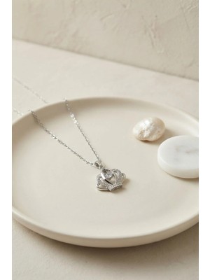 Inure Jewelry 316L Çelik Zincir Gümüş Renk Crown Model Kolye