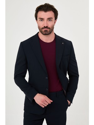 MCR Düz Slim Fit Mono Yaka Punto Dikişli Torba Cepli Erkek Takım Elbise