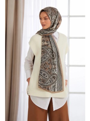 Lesscarves Desenli Pamuk Ipek Şal LS2301