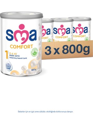 Sma Comfort 1 0-6 Ay Bebek Sütü 800 G 3'lü Set