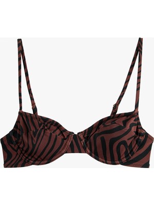 Koton Zebra Desenli Balenli Bikini Üstü