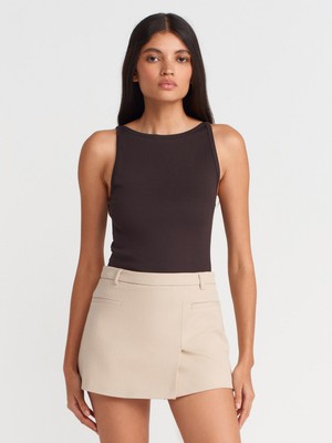 Dilvin 21048 Halter Yaka Top-Lacivert