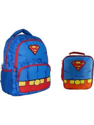 GENC DIJITAL BASKI Superman Okul Çantası ve Beslenme Çantası