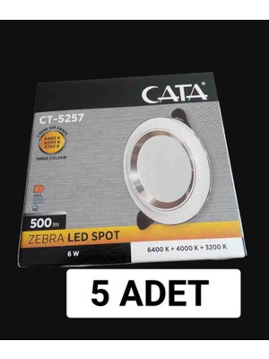 Cata 6 Watt 3 Renk Panel Krom