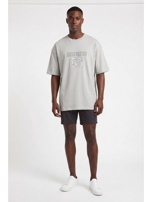 Blow Up Future Gen 89 Gri Oversize Erkek T-Shirt 141530