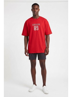 Blow Up Future Gen 89 Kırmızı Oversize Erkek T-Shirt 141514