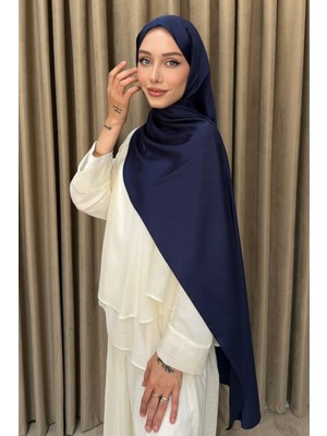 İmaj Butik Lacivert Abiye Kristal Ipek Şal