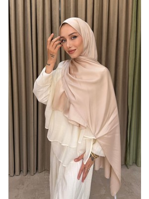 İmaj Butik Bej Abiye Kristal Ipek Şal