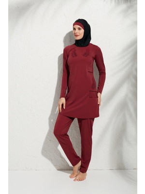 Pierre Cardin 191913 Uzunkollu Aplikeli Tesettür Mayo