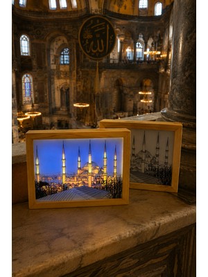 Tabis Hediyelik Dekoratif LED Işıklı Masaüstü Tablo Sultanahmet Camii