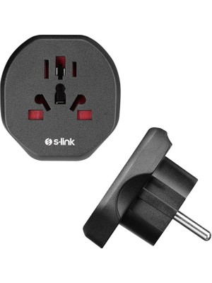 Ozkr Store S-Link SL-WL09 Çok Amaçlı Universal Avrupa Çıkışlı - Türk Priz Çevirici