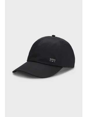 Boss Erkek Metalik Kabartmalı Logo Detaylı Uv Korumalı ve Su Geçirmez Siyah Şapka 50555491-001