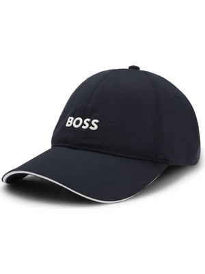 Boss Erkek Parlak Kabartma Logolu Desenli Lacivert Şapka 50560377-402