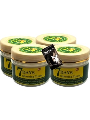 Süper 7days 4lü Adet Ginger Miracle Slimming Cream Kremi 100 ml + 1 Adet Jel Hediyeli