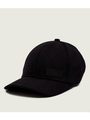 Boss Erkek Logo Etiketli Dikiş Detaylı Ayarlanabilir Tokalı Siyah Şapka 50566608-001