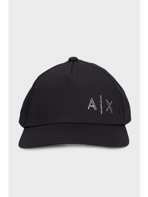 Armani Exchange Erkek Ax Logolu Nefes Alabilir Pamuklu Ayarlanabilir Lacivert Şapka XM000282 AF12102-UB101
