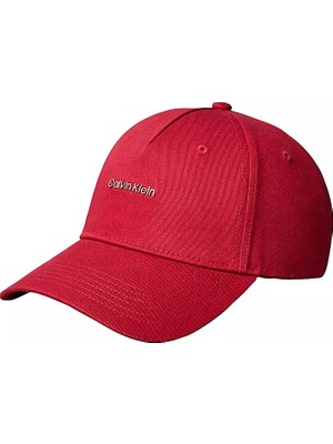 Calvin Klein Kadın Logolu Ayarlanabilir Spor Tasarım Kırmızı Şapka LV04F5072G-XLL