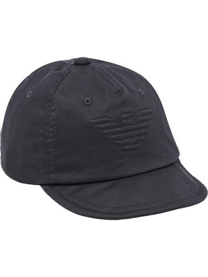 Emporio Armani Erkek Pamuklu Kartal Logo Işlemeli Ayarlanabilir Tokalı Lacivert Spor Şapka EM004773 AF15502-UB118