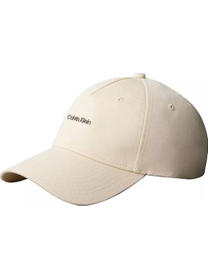 Calvin Klein Kadın Logolu Ayarlanabilir Spor Tasarım Ekru Şapka LV04F5072G-YAE