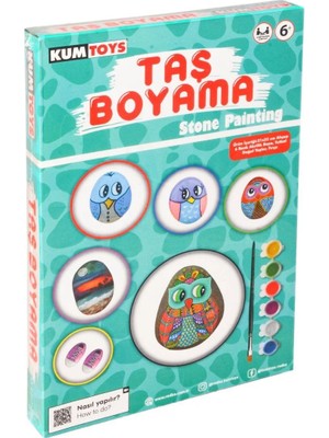 Ozkr Store 5307 Kumtoys Taş Boyama - Stone Painting / +6 Yaş