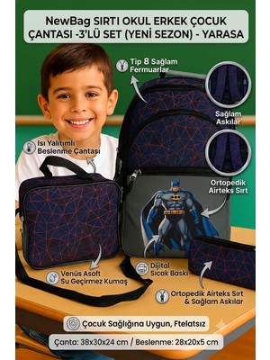 NEWBAG YARASA Sırt Ilkokul Çantası-3'lü Set