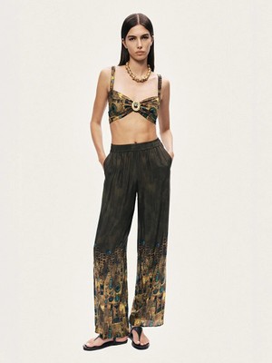 Nocturne Desenli Düz Paça Pantolon 3493