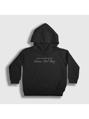 Presmono Unisex Çocuk Siyah Written And Directed By Lana Del Rey Kapüşonlu Sweatshirt