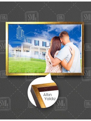 SML Tablo Mimarlık Ofisi Inşaat Mühendisliği Emlak Ofisi Real Estate Yatay Çerçeveli Kanvas Tablo