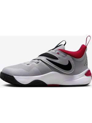 Nike Çocuk Gri - Kırmızı Yürüyüş Ayakkabısı DV8994-006-TEAM Hustle D 11 (Ps)