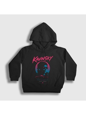 Presmono Unisex Çocuk Siyah Nightcall Forever Drive Kavinsky Kapüşonlu Sweatshirt
