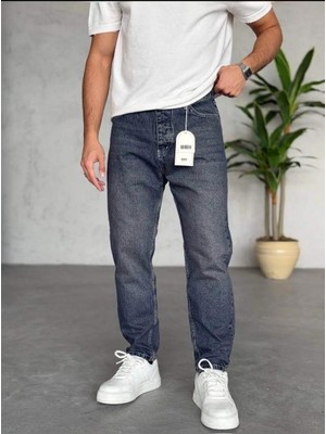 More Black WE11 Yıkamalı Antrasit Boyfrıend Jean