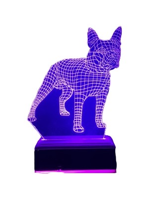 Modiwa Design Boston Terrier Köpek 3D 16 Renk Gece Lambası