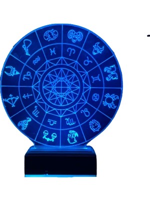 Modiwa Design Astroloji Burçlar 16 Renk Gece Lambası
