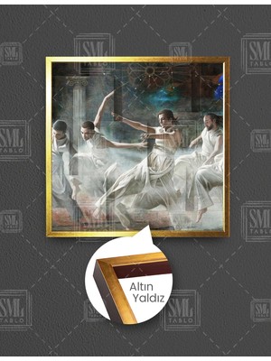 SML Tablo Lirik Dans Eden Dans Grubu Kare Çerçeveli Kanvas Tablo