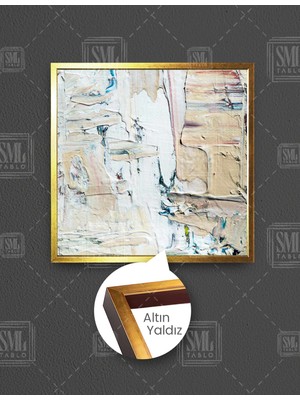SML Tablo Tuval Üzerinde Boya Izleri Abstract Sanat Kare Çerçeveli Kanvas Tablo