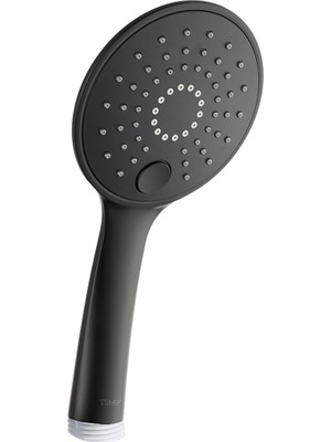 Tema Slim Mat Siyah Duş Başlığı 3 Fonksiyonlu (Poşet Ambalaj) 55076-2M