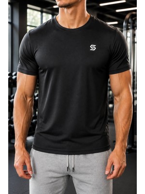 Sapeur Erkek Spor Tişört- Slim Fit Antrenman Üstü