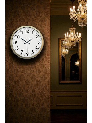 Eskitme Standart 40 cm Metal Klasik Duvar Saati