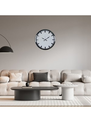 Krom Pure Simple Desenli 52 x 52 cm Duvar Saati