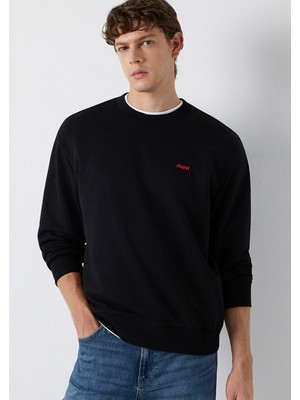 Mavi Bisiklet Yaka Sweatshırt Siyah