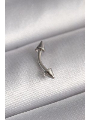 Mey Ithalat® 316L Çelik Gümüş Renk Çivi Model Piercing