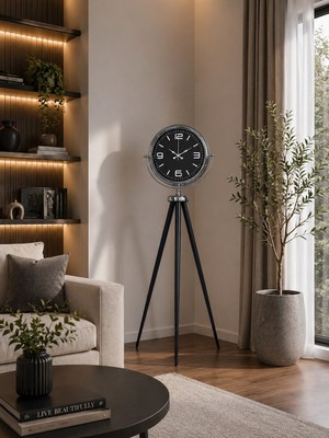Krom Asil Tripod Ayaklı Saat