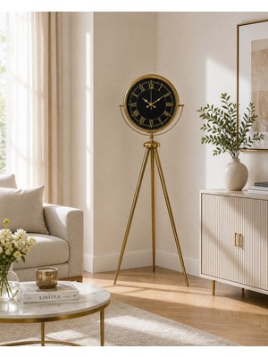 Luxury Gold Tripod Ayaklı Modern Saat