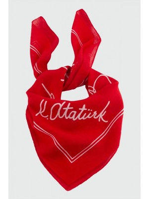 Hace Bazaar Atatürk Imzalı Desenli Bandana 50*50