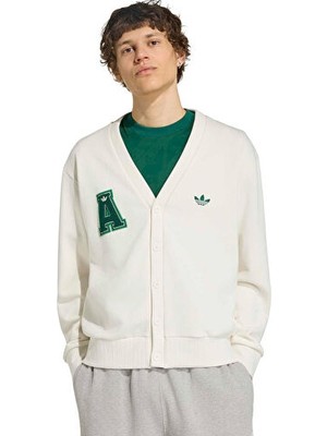 Adidas Varsıty Cardıga Erkek Günlük Hırka IB7093 Beyaz