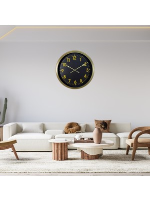 Vintage Klasik 60 x 60 cm Metal Duvar Saati