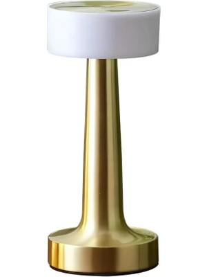 Epilons Gold Kare LED Masa Lambası Şarjlı Dimmer Kontrollü Dekoratif Işık